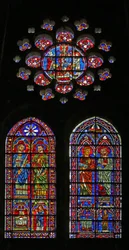 San Cosma, San Damiano, San Gervasio e Proteo; donatori sacerdoti; la Vergine e il Bambino sopra
