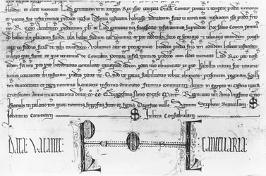 San Luigi regola i diritti di giustizia dei Conti di Artois (inchiostro su carta)