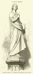 Statua di Sabina, nella cattedrale di Strasburgo (incisione)