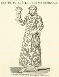 Statua del retore Eumenio a Cleves (incisione)