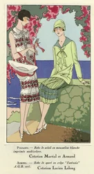 Abito da sole e abito sportivo, da Art-Gout-Beaute, pub.1924 (stampa pochoir)