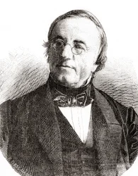 Fisico svizzero Auguste Arthur de la Rive, da Les Merveilles de la Science, pub.1870