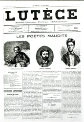 I poeti maledetti, copertina del giornale Lutece, 1884