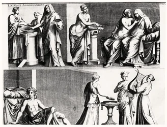 Le Nozze Aldobrandini, da un Affresco Romano