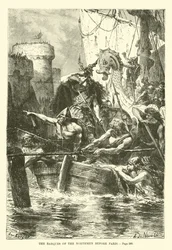 Le barche dei Normanni davanti a Parigi