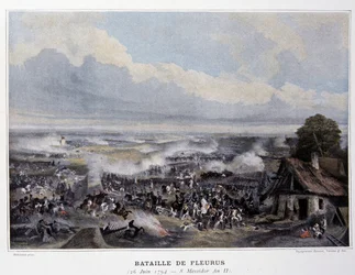 La Battaglia di Fleurus nel 1794 - in "Battles Napoleonic", fine XIX secolo