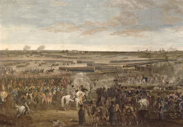 La battaglia di Lipsia, (dettaglio) di Napoleone in primo piano, 18 ottobre 1813