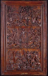 Il Credo, Pannello I: La Creazione del Mondo, Trasfigurazione, Annunciazione e Natività, 1587