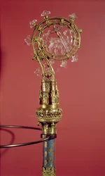 Pastorale delle badesse del convento cistercense Abbaye du Lys (argento dorato e cristallo di rocca)