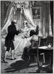 La Duchessa di Berry (Marie Caroline, Principessa delle Due Sicilie, Duchessa di Berry) alla Fortezza di Blay riceve il Dottor Louis Charles Deneux