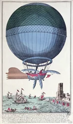 La prima traversata aerea del Canale della Manica di Jean Pierre Francois Blanchard e John Jeffries, 1785
