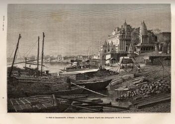 Il Ghat di Benares (attuale Varanasi) (ghat che designa i gradini che coprono le rive dei fiumi e le rive dei bacini e dei serbatoi che permettono di scendere a contatto con l