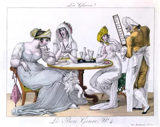 Il Gelato, tavola 4 da Le Bon Genre, Parigi, 1827