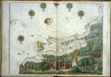 Lo sbarco di Jacques Cartier e dei coloni in Canada, 1547