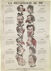 La fisiologia del naso, caricatura anti-alcolismo