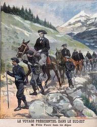 Il Viaggio Presidenziale nel Sud-Est - Il Presidente francese Felix Faure nelle Alpi