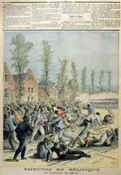 I disordini a Mons, illustrazione da Le Petit Journal, maggio 1893