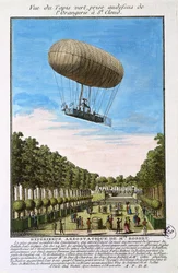 Il dirigibile Robert sopra Saint Cloud, Parigi, 15 luglio 1784