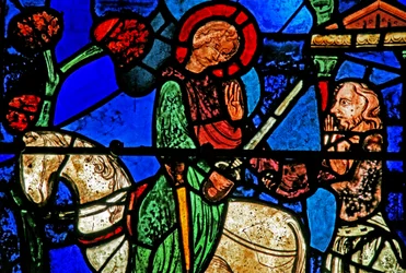 La finestra di San Martino: il santo divide il suo mantello