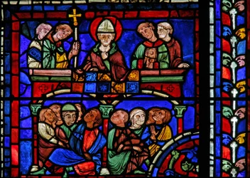 La finestra di San Martino: il santo predica