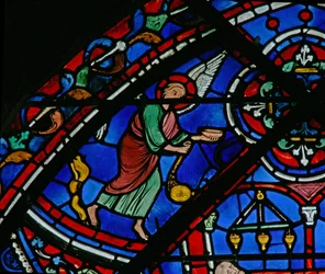 La finestra di San Tommaso: angeli assistono alla tomba di San Tommaso