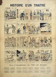 La Storia di un Traditore, cartone animato e foglio di canzoni anti-Dreyfusard