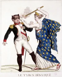Il tiranno smascherato - in "Napoleone I, caricature, collezione fittizia", c. 1814