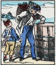 Il vignaiolo. Incisione in 