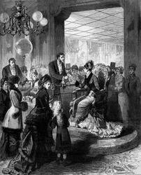 La sedia bilancia: una donna seduta su una poltrona che calcola il peso. Parigi