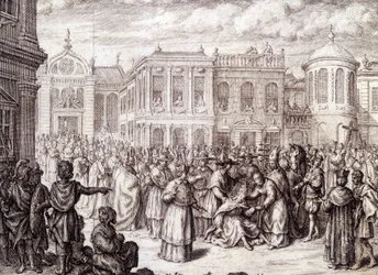 La nascita della Papessa Giovanna - in "Storia della Papessa Giovanna" di M. de Spanheim, L
