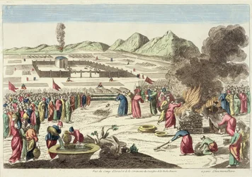 Il campo degli Israeliti e il sacrificio della vacca rossa