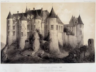 Il castello di Luynes - litografia