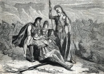 La morte di Epaminonda (418-362 a.C.)