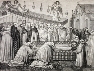 La morte di San Benedetto da Norcia nell