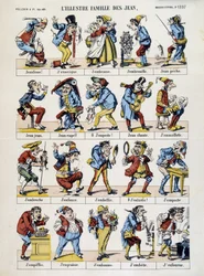La famiglia illustre di Giovanni. Immagine di Epinal, sd. XIX secolo