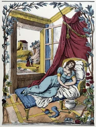 Il pigro - immagine di Epinal Pellerin, inciso da Georgin