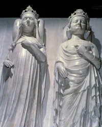 Depositi di marmo della Regina Giovanna di Evreux (1307-1371) e del Re Carlo IV il Bello (1294-1328)