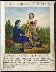 Il nome in generale (un ragazzo con un cane e una ragazza con una bambola) - in "La grammaire en images"