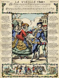 La vecchia canzone popolare. Immagine di Epinal del XIX secolo