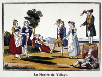 La sposa del villaggio - immaginario di Epinal
