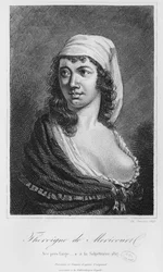 Theroigne de Mericourt, inciso da Charles Devrits (19° secolo) 1845