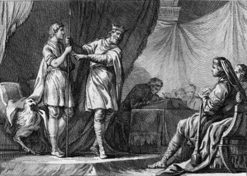 Teodebaldo (ca. 535-555), re di Austrasia, rifiuta l