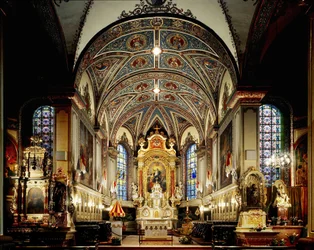 Thierenbach (68) - interno della Cattedrale Notre-Dame de Alsace - La Nef