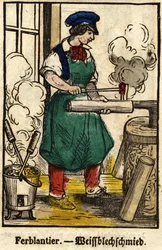 Tinnantier; Serie sui mestieri, immagine di Epinal XIX secolo