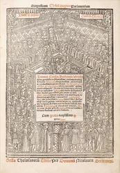 Frontespizio che mostra il Parlamento di Tolosa, 1515