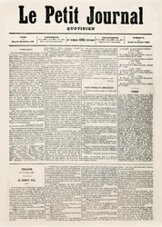 Pagina del titolo del quotidiano Le Petit Journal, 12 febbraio 1863