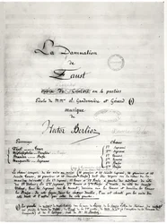 Frontespizio de «La dannazione di Faust» di Hector Berlioz (1803-69), 1846