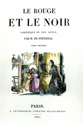 Frontespizio del libro di Stendhal (1783 - 1842) “Il rosso e il nero”