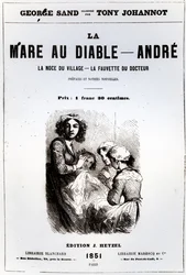 Pagina del titolo di La Mare au Diable di George Sand, illustrata da Tony Johannot, 1851