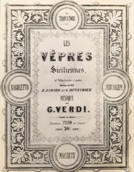Pagina del titolo della partitura I Vespri Siciliani
